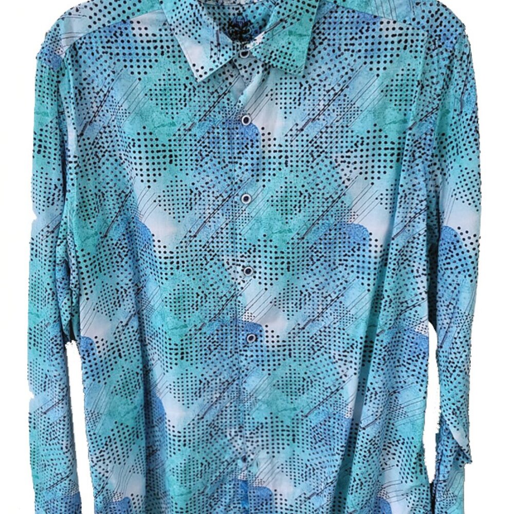 Robert Graham Abstract Pattern Button-Up Shirt (L) - image 1